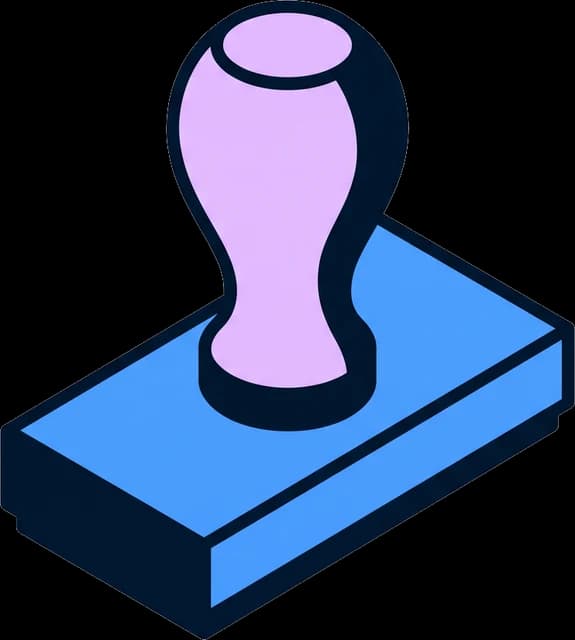A rubber stamp